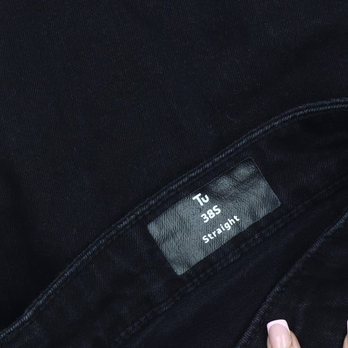 Tu Men's Black Straight Denim Trousers 38S