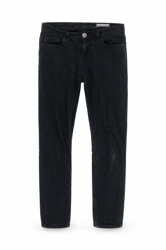 Front view of Denim Co Men's Black Skinny Jeans, size 28