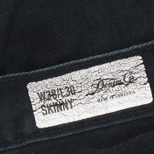 Denim Co Men's Black Skinny Jeans, Size 28