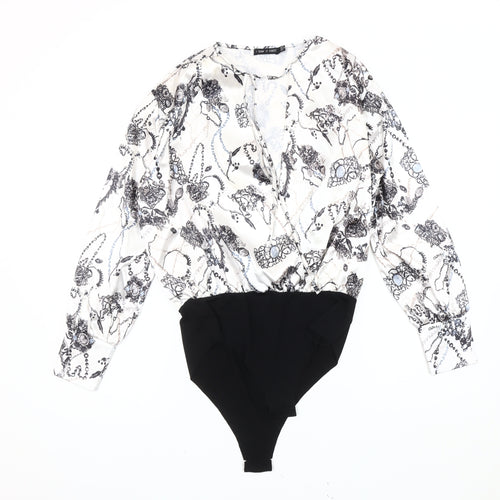 I SAW IT FIRST Women's Multicoloured Floral Bodysuit Size 10