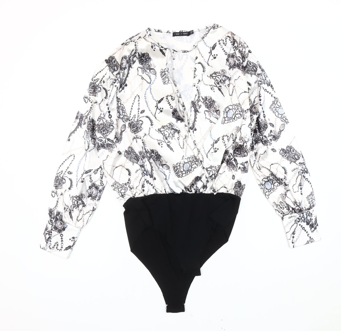 I SAW IT FIRST Women's Multicoloured Floral Bodysuit Size 10