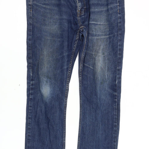 F&F Men's Blue Skinny Jeans Size 36L, Comfortable Denim