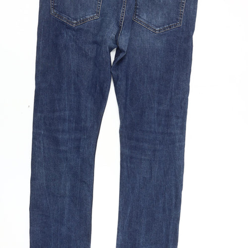 F&F Men's Blue Skinny Jeans Size 36L, Comfortable Denim