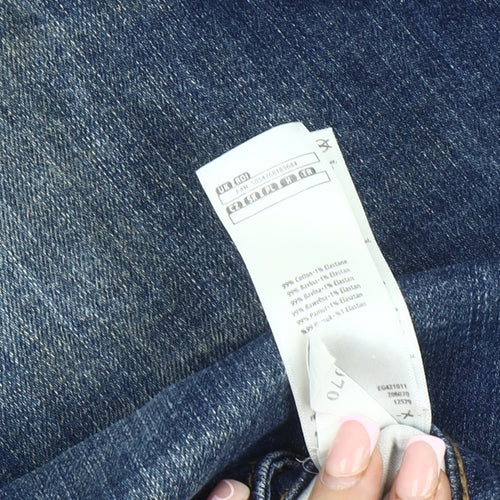 F&F Men's Blue Skinny Jeans Size 36L, Comfortable Denim