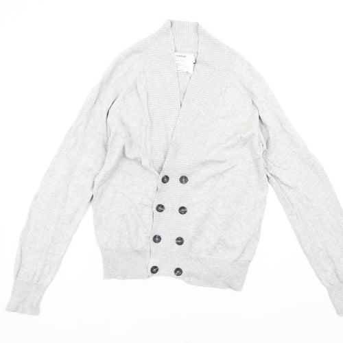 Topman Men's Grey Cotton Cardigan Size S