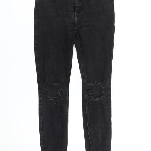 New Look Women's Black Skinny Distressed Jeans Size 10