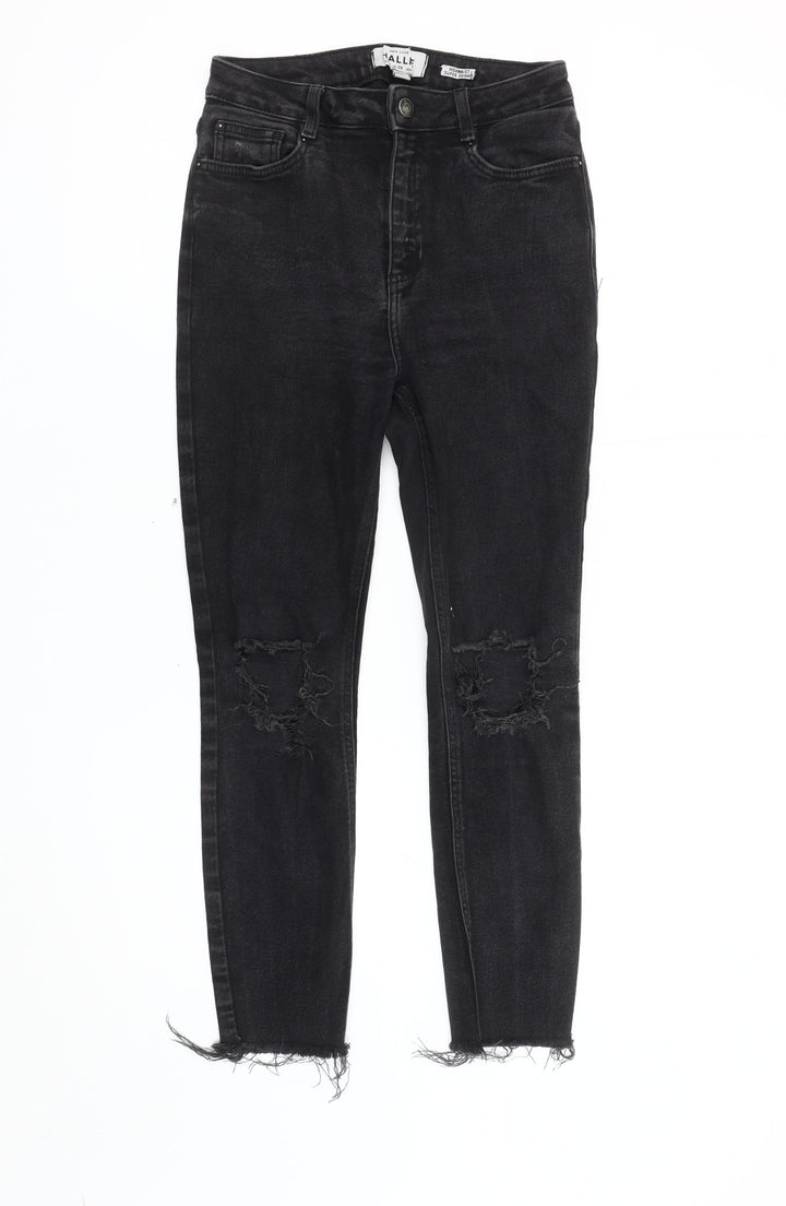 New Look Women's Black Skinny Distressed Jeans Size 10