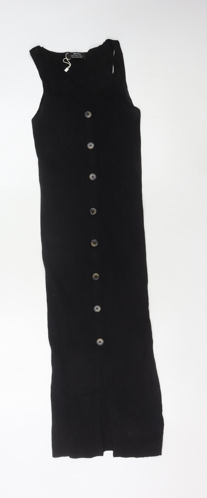 Bershka Women's Black Long Bodycon Dress Size 8