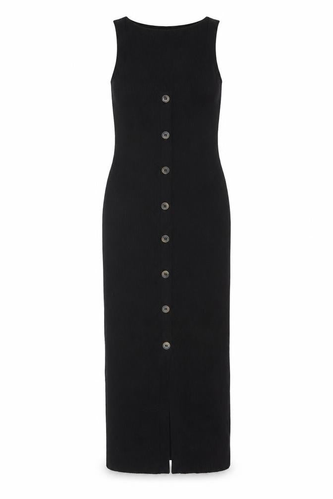 Bershka Women's Black Long Bodycon Dress Size 8