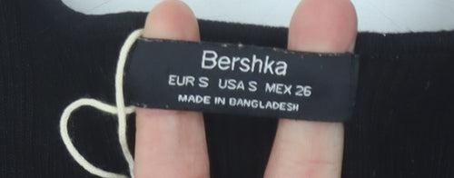 Bershka Women's Black Long Bodycon Dress Size 8