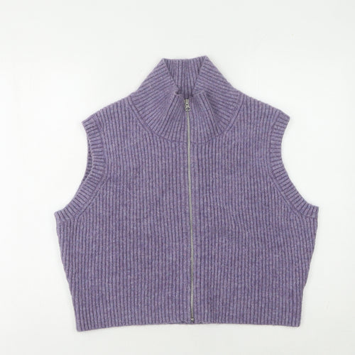 Weekday Women’s Purple Knit Vest High Neck M