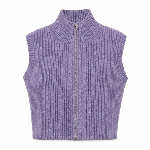 Weekday Women’s Purple Knit Vest High Neck M