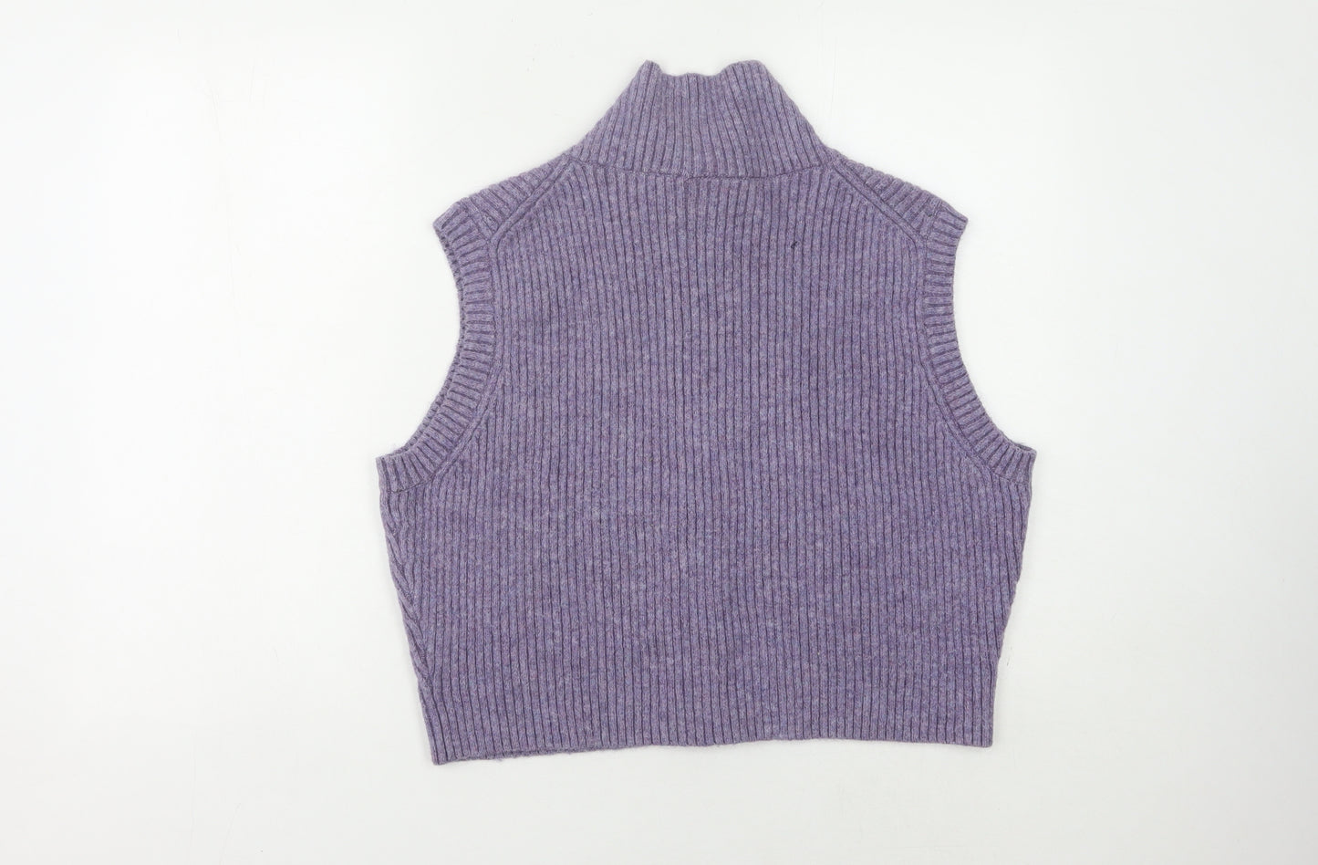Weekday Women’s Purple Knit Vest High Neck M