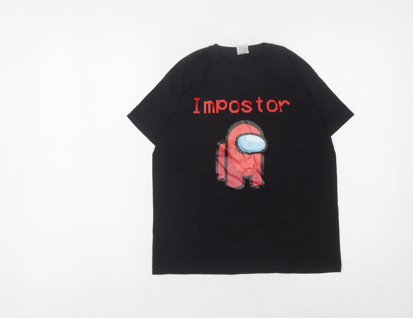 Fruit of the Loom Boys Black T-Shirt 7-8 Years Among Us