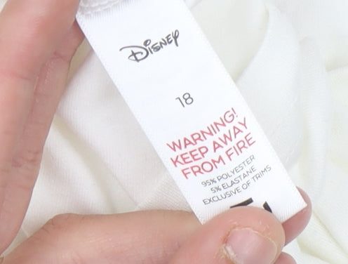 Disney Women's White Minnie Mouse T-Shirt Size 18