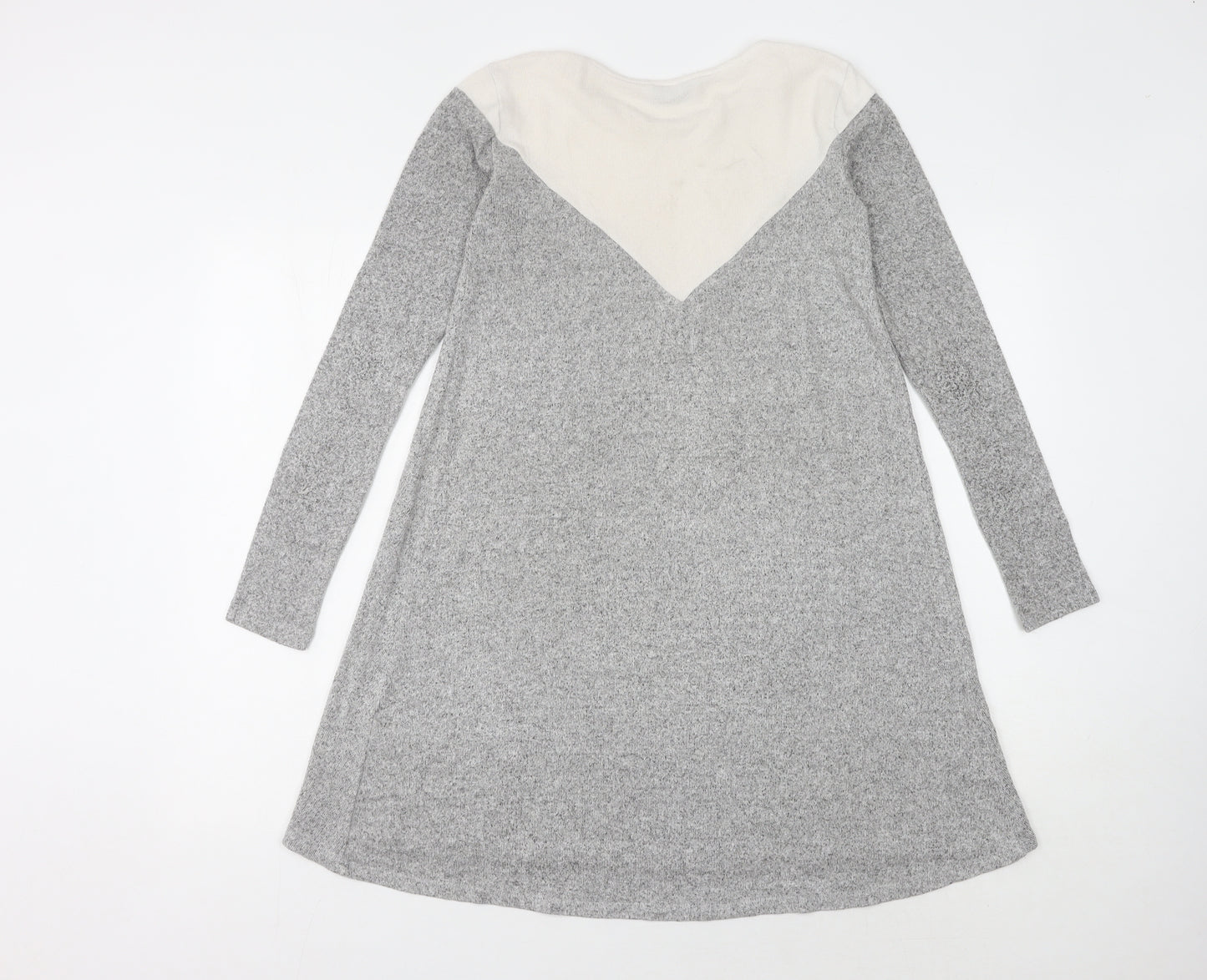Stradivarius Women's Grey A-Line Dress Size 8
