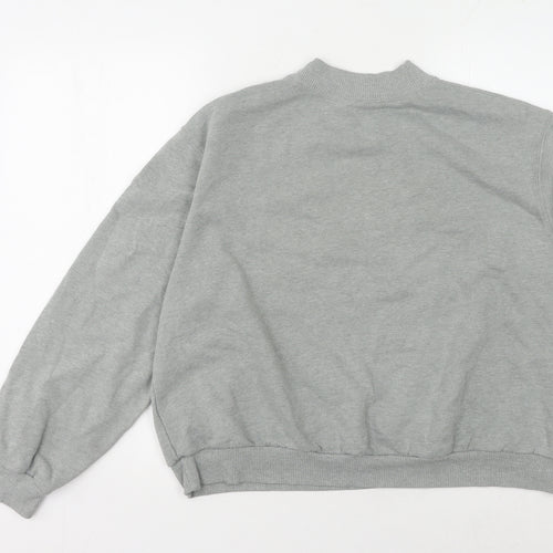 Hollister Grey Graphic Print Sweatshirt M Unisex