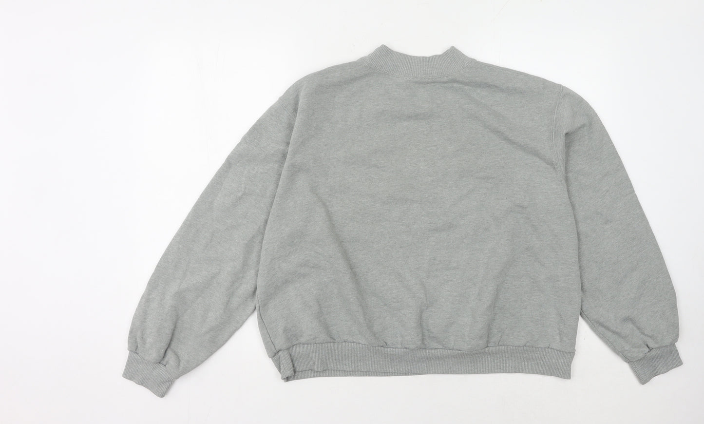 Hollister Grey Graphic Print Sweatshirt M Unisex