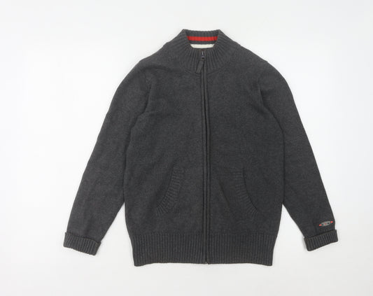 Marks and Spencer Boys Grey Full Zip Jumper 11-12 Years