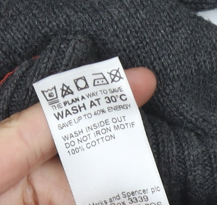 Marks and Spencer Boys Grey Full Zip Jumper 11-12 Years