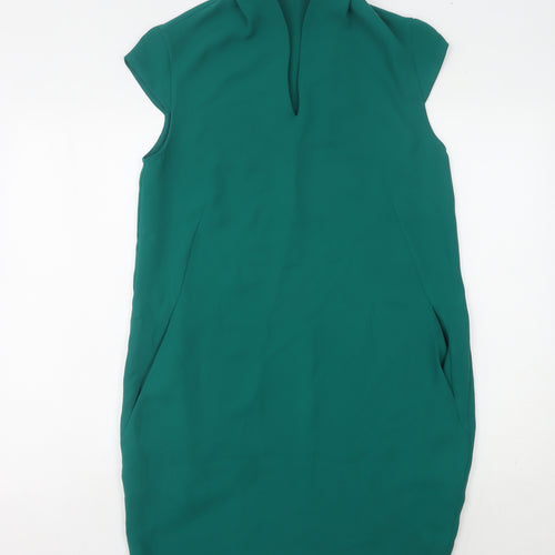 Whistles Women's Green Sheath Dress Size 10