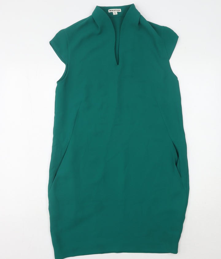 Whistles Women's Green Sheath Dress Size 10