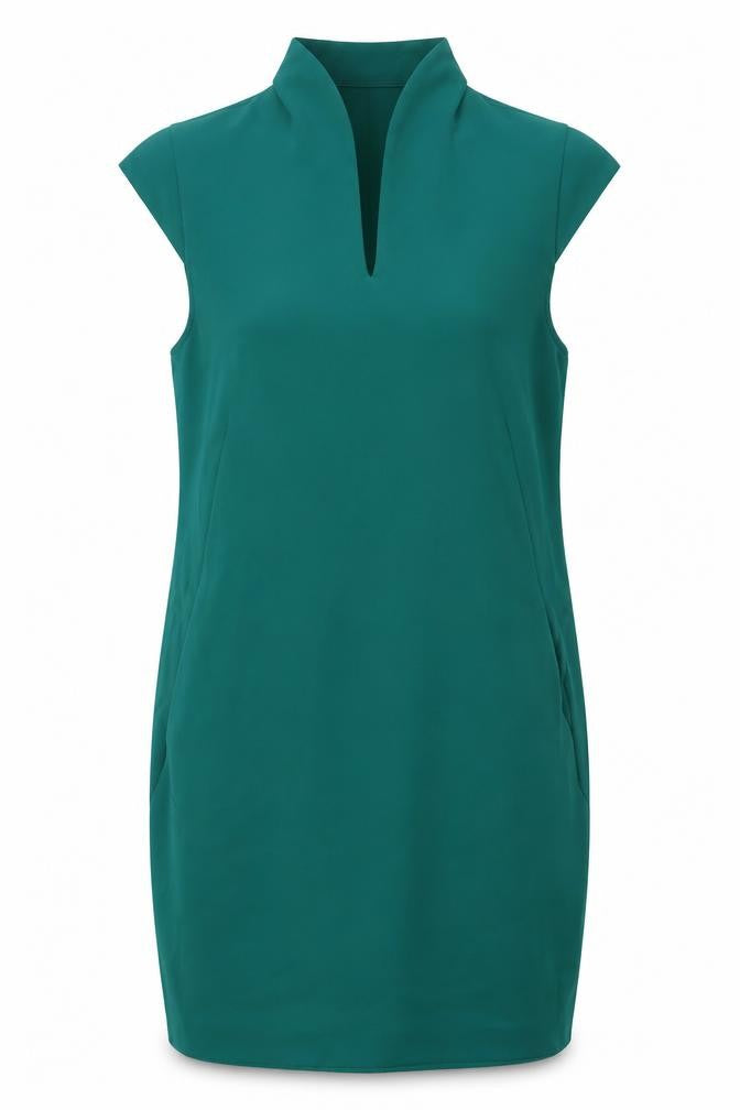 Front view of Whistles Women's Green Sheath Dress, size 10