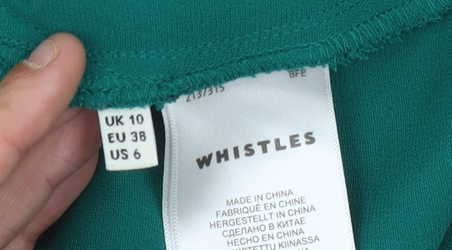 Whistles Women's Green Sheath Dress Size 10