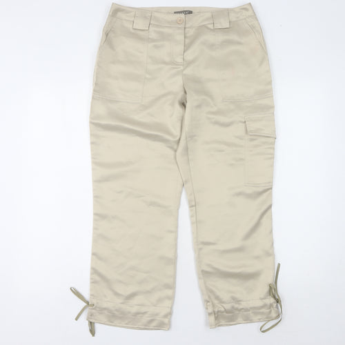 Kenar Womens Beige Cargo Trousers Size 12 Regular
