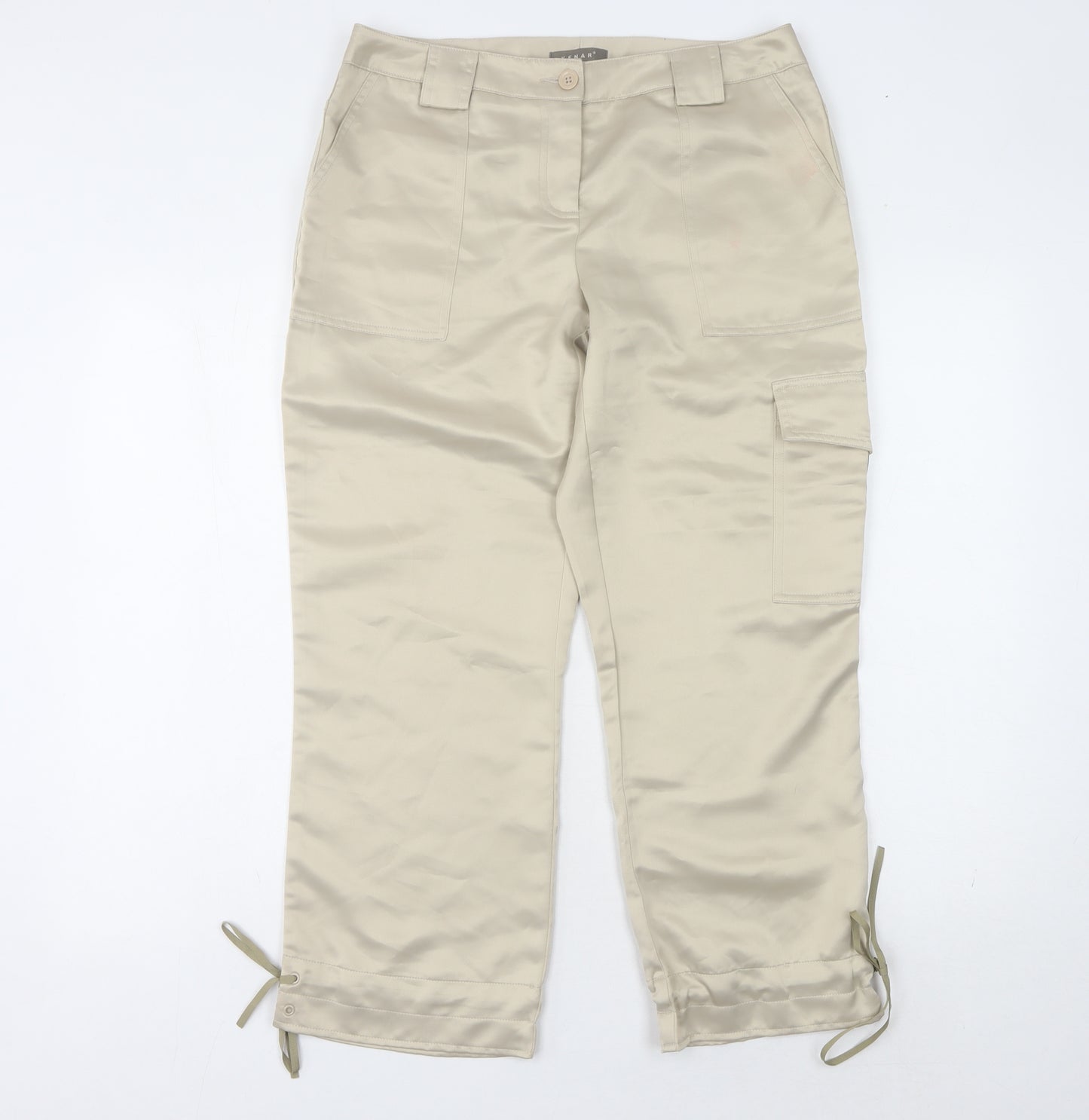 Kenar Womens Beige Cargo Trousers Size 12 Regular