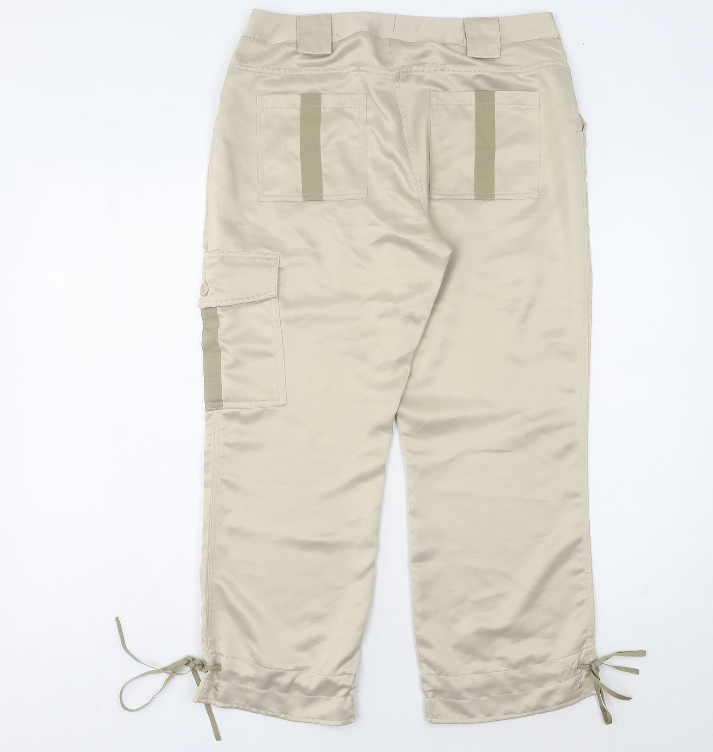 Kenar Womens Beige Cargo Trousers Size 12 Regular