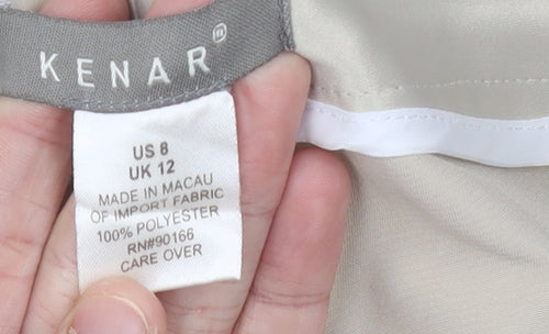 Kenar Womens Beige Cargo Trousers Size 12 Regular