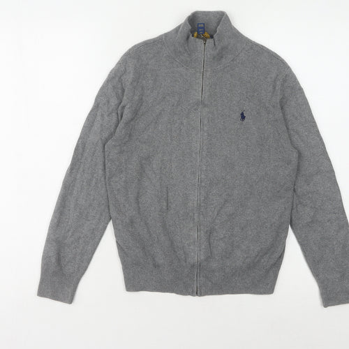 Ralph Lauren Boys Grey Full Zip Jumper - Size 10-11 Years