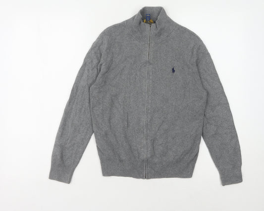 Ralph Lauren Boys Grey Full Zip Jumper - Size 10-11 Years