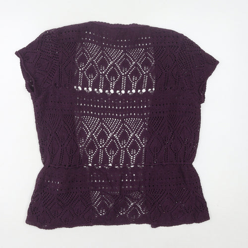 Dorothy Perkins Women's Purple Open Front Cardigan, Size 14