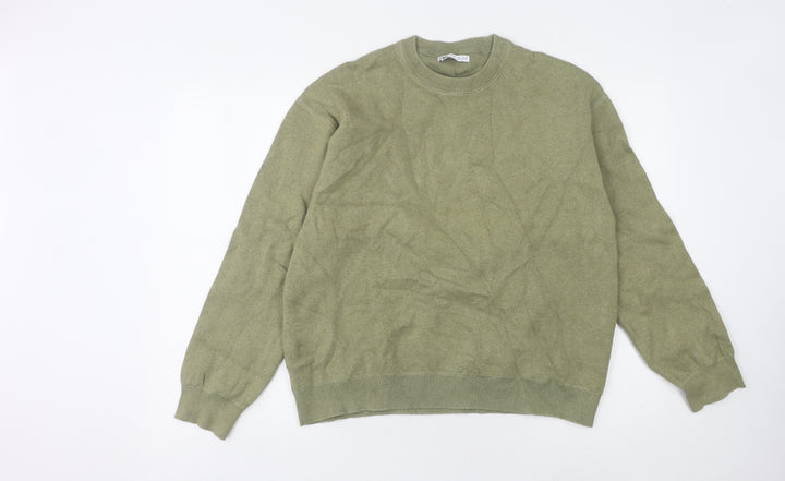 Zara Women's Green Pullover Jumper, Size 12