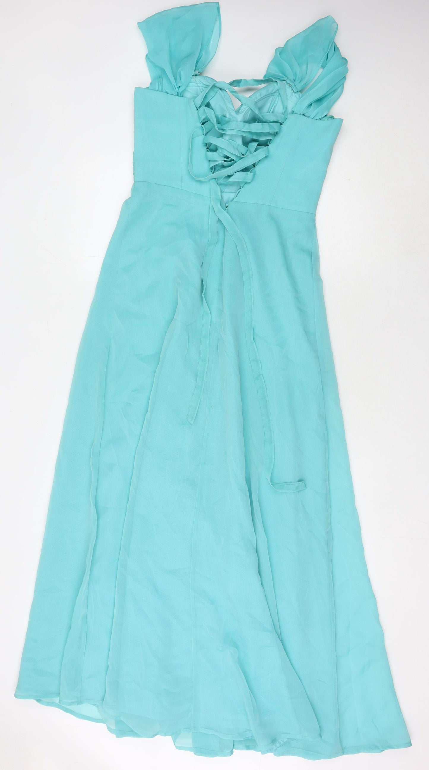 Tiffanys Women's Blue Long A-Line Dress Size 10