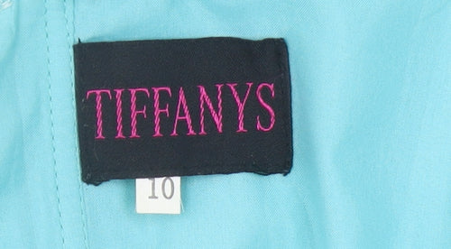 Tiffanys Women's Blue Long A-Line Dress Size 10