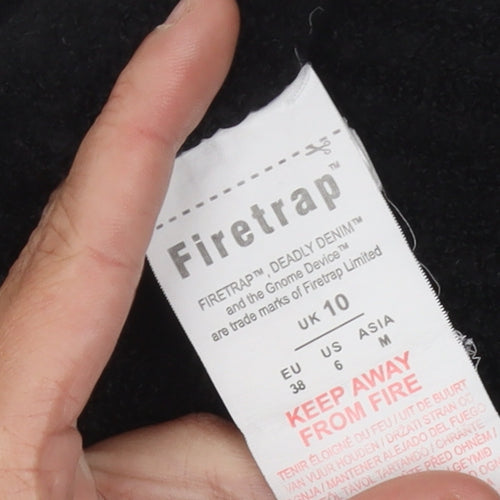 Firetrap Women's Black Roll Neck Jumper Size 10