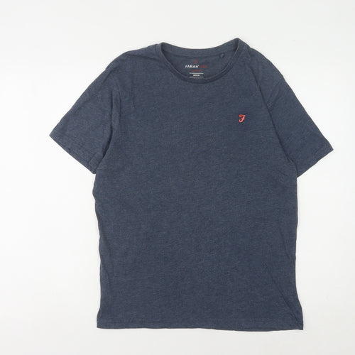 Farah Men's Blue Medium Crew Neck T-Shirt