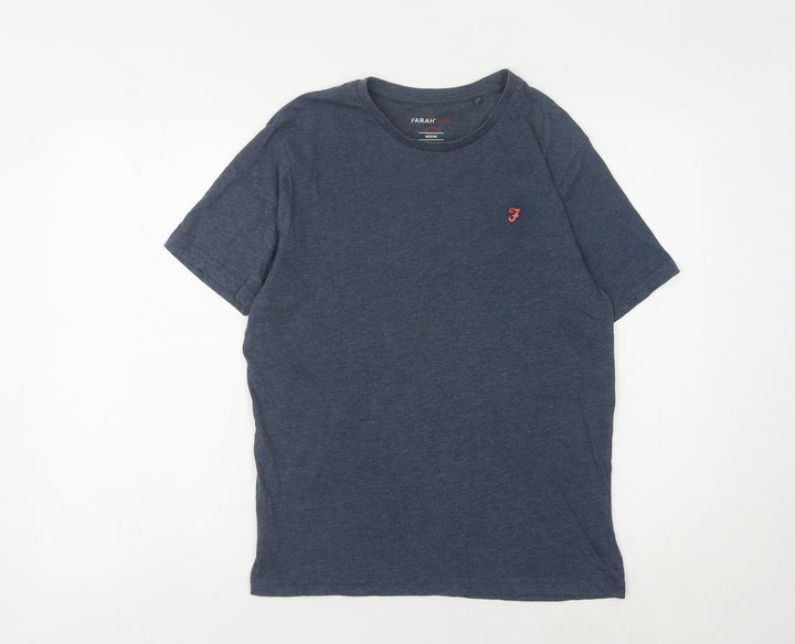 Farah Men's Blue Medium Crew Neck T-Shirt