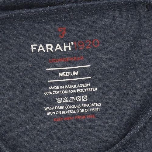 Farah Men's Blue Medium Crew Neck T-Shirt