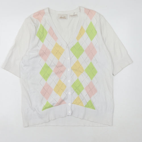 EP Pro Multicoloured Cardigan L Argyle