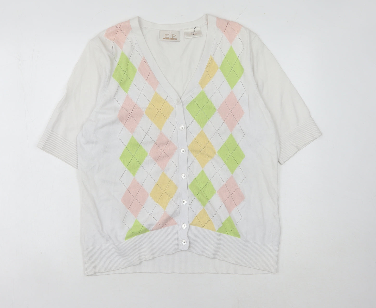 EP Pro Multicoloured Cardigan L Argyle
