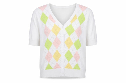 Front view of EP Pro Multicoloured Cardigan L Argyle