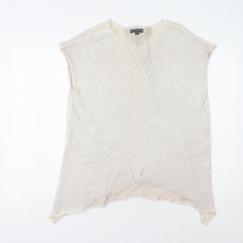 ENNYWEAR Women's Beige Knit Pullover Jumper