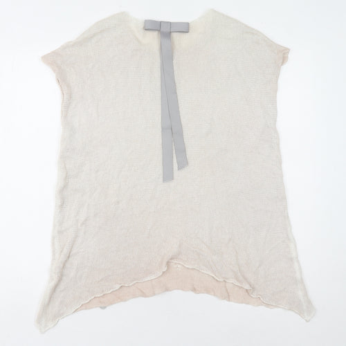 ENNYWEAR Women's Beige Knit Pullover Jumper