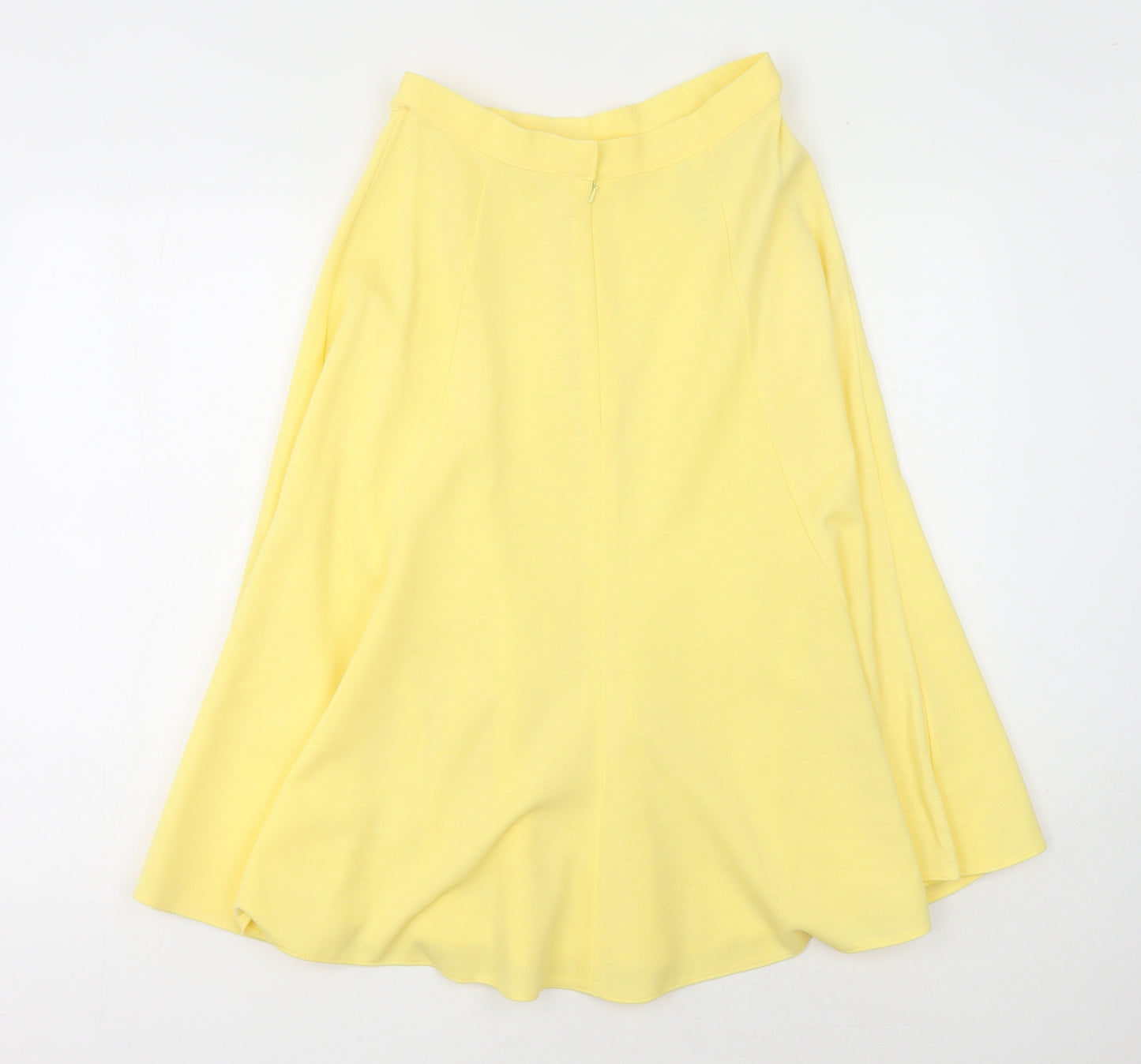 St Michael Women's Yellow A-Line Knee Length Skirt