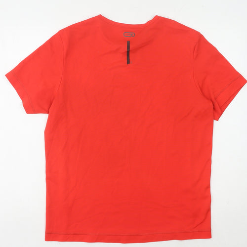 Men's Decathlon Red Running T-Shirt, Size L