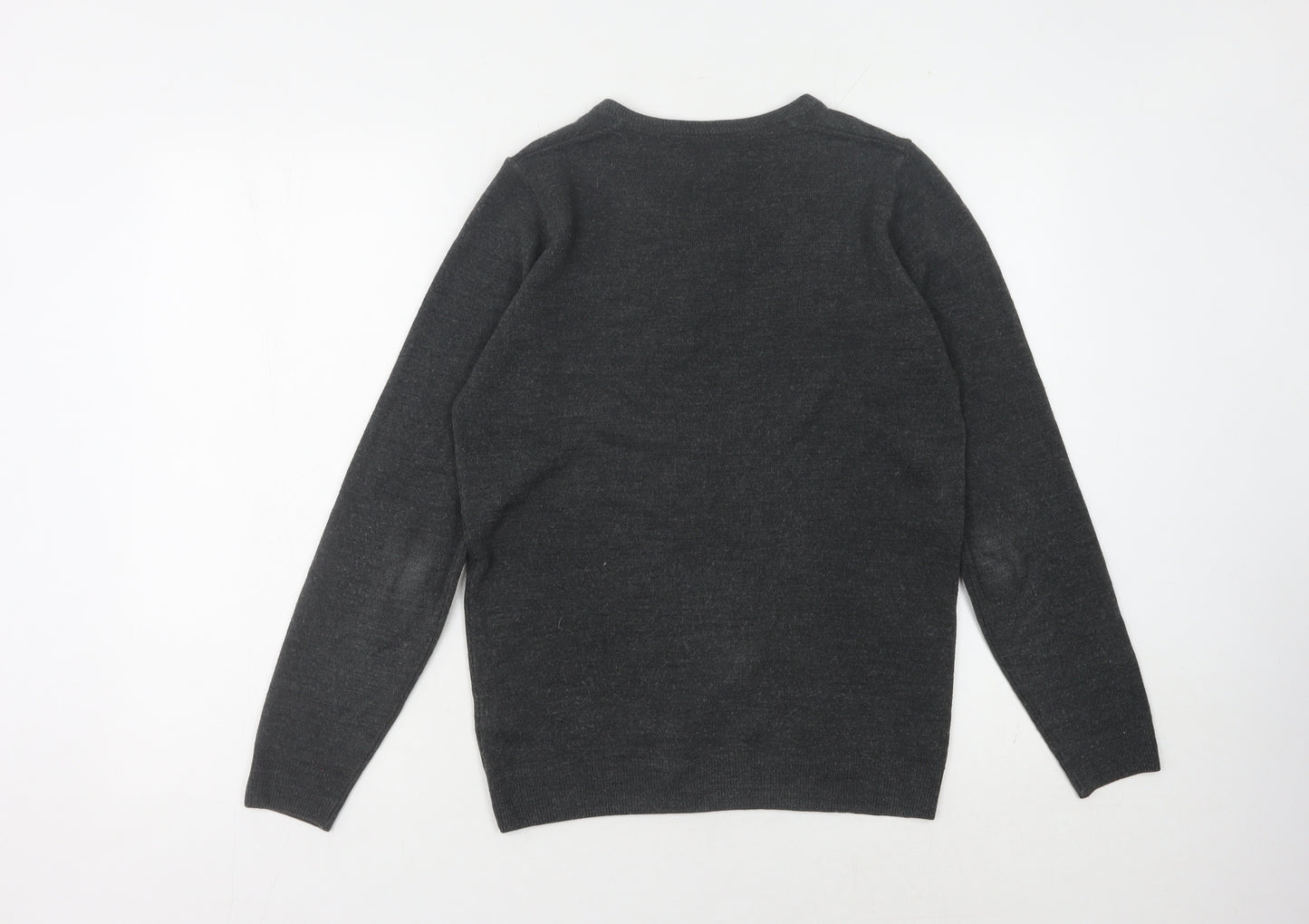 Marks and Spencer Men's Black V-Neck Pullover Jumper S